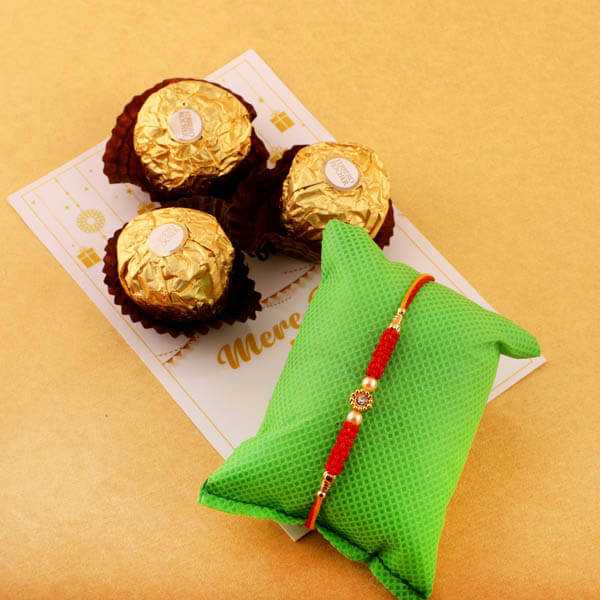 Single Rakhi and Ferrero Rocher