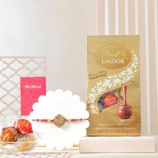 Divine Rakhi With Lindt Chocolate