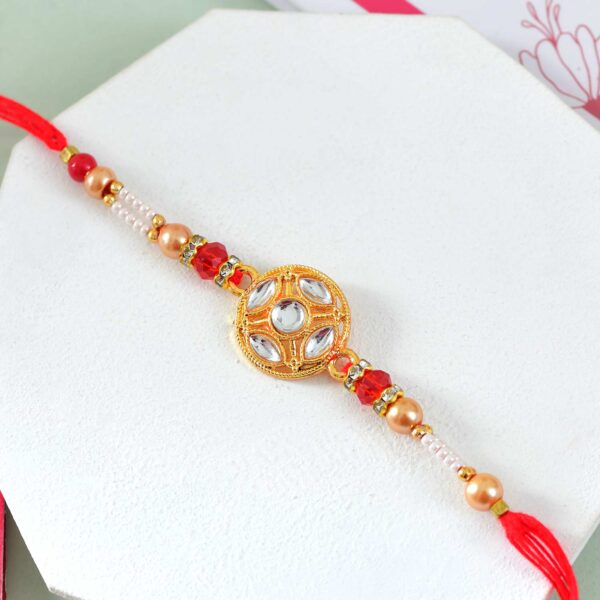 Authentic Kundan Moti Rakhi