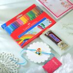 Super Mario Kids Rakhi With Colors & Snickers