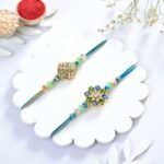 Set of 2 Rakhi With Kaju Katli & Almond