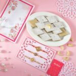 3 Religious Rakhi Set with Kaju Katli