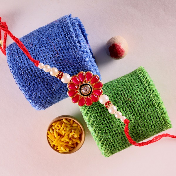 Red Floral Rakhi