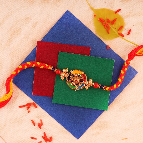 Antique Floral Rakhi