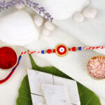 Evil Eye Rakhi with Kaju Katli - For UK