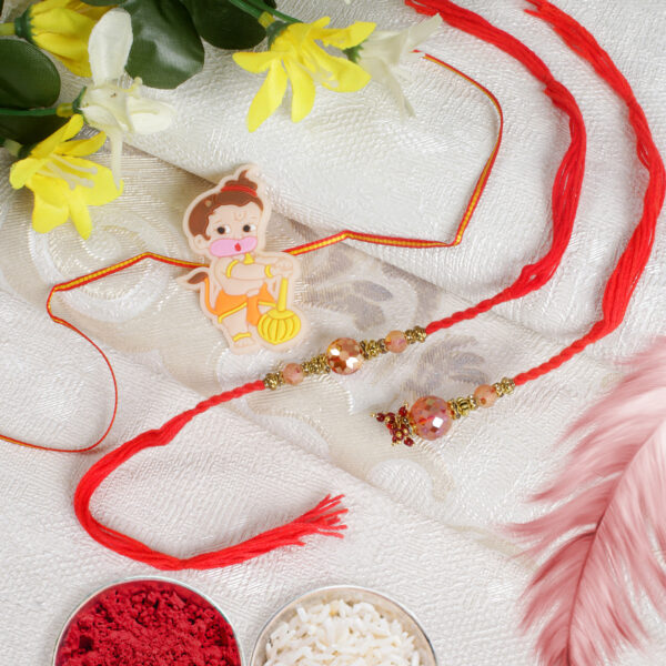 Alluring Fancy Bhaiya Bhabhi Kids Rakhi Set - For UK