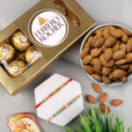 Delightful 2 Rakhi with Ferrero & Almond - For UK