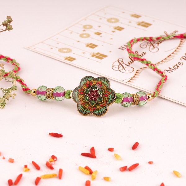 Multicolour Floral Rakhi