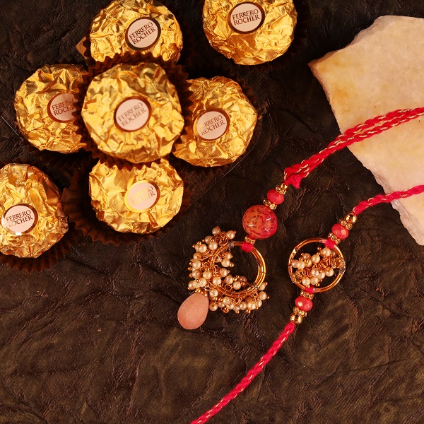 Ethnic Bhaiya N Bhabhi Rakhi Combo