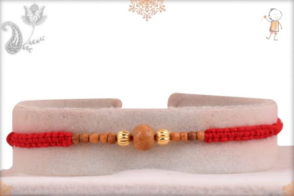 Elegant Sandalwood Beads Rakhi