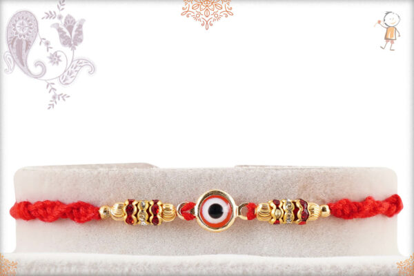 Delicate Red Evil Eye Rakhi