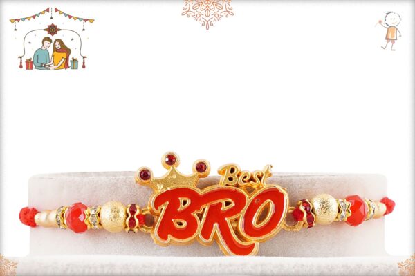 Stylish Best Bro with Crown Rakhi