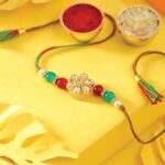 Beaded Rakhi Delight with Kaju Katli