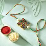 Stone Rakhi and Kaju Katli