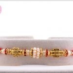 Designer Beads with Pearl Ring Rakhi