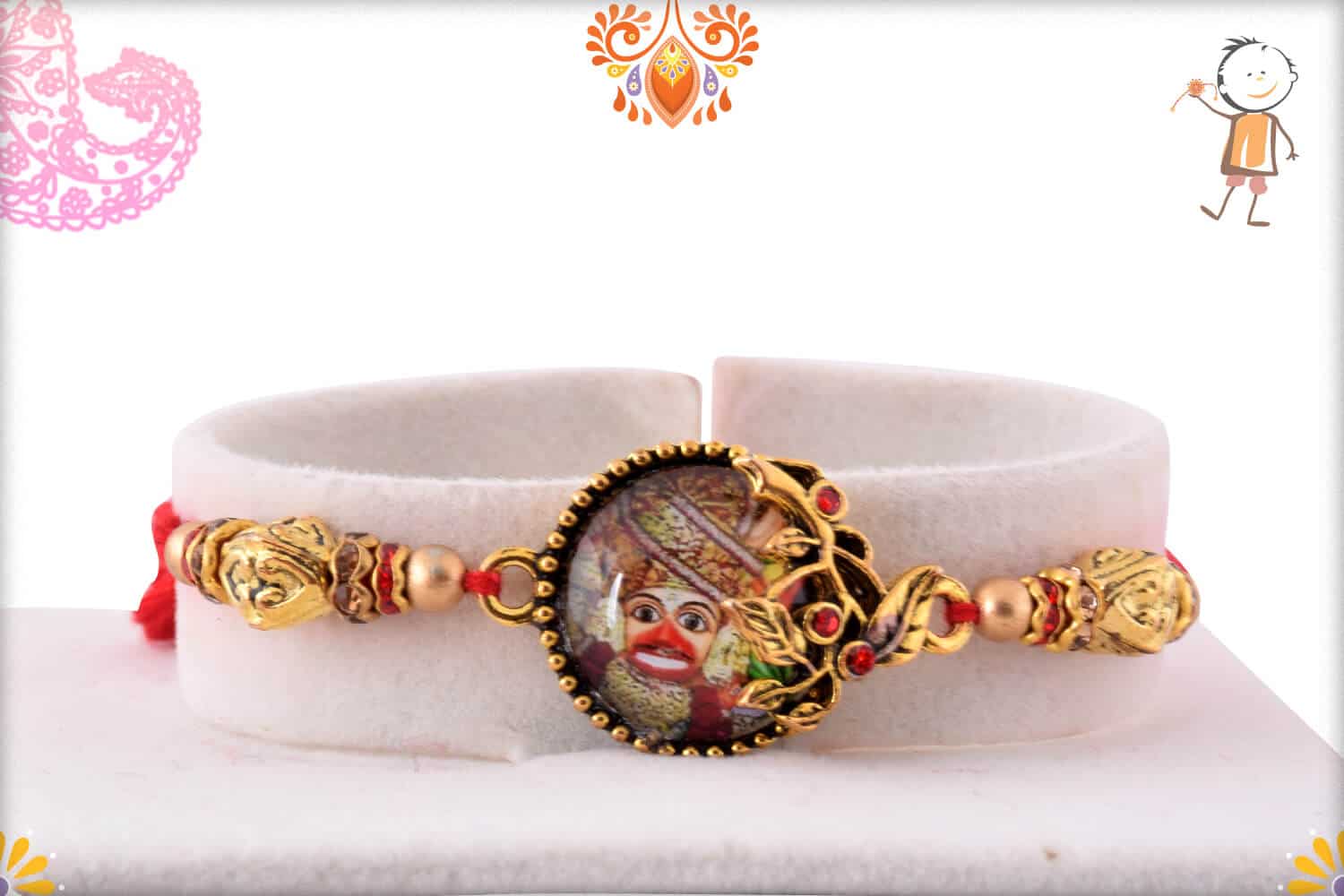 Buy RICH AND FAMOUS Pawan Putra Hanuman Wood Bead Bracelet for Boys & Girls  at Amazon.in