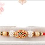Traditional Handcrafted Bead with Pearl Rakhi