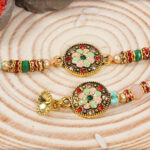 Pastel Flower with Diamonds Bhaiya-Bhabhi Rakhi