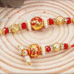 Delicate Yet Stunning Designer Beads Bhaiya-Bhabhi Rakhi