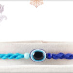 Delicate Evil Eye Rakhi with Handcrafted Blue Thread