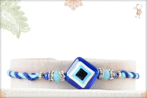Exquisite Evil Eye Rakhi with Handcrafted Thread