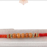 Five Sandalwood Beads Rakhi with Uniquely Handcrafted Thread