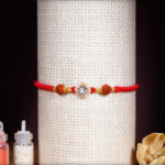 Shinning Diamond with Rudraksh Rakhi