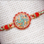 Auspicious Swastik Rakhi with Diamonds